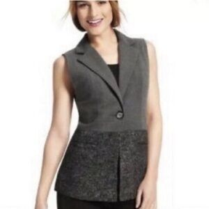 CAbi Over The Moon Gray Sleeveless Vest Size S